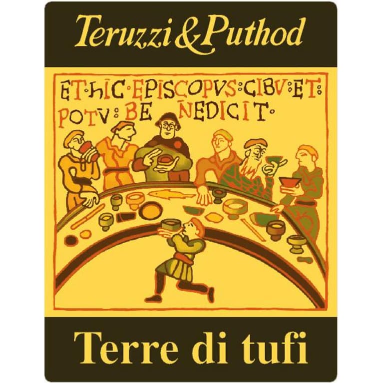 Flat front label of wine