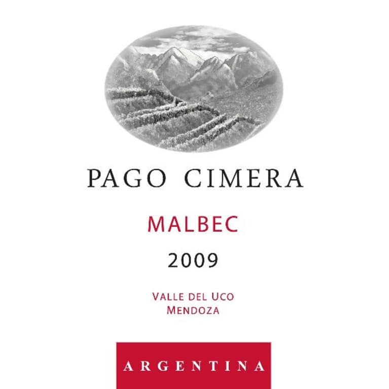 Flat front label of wine
