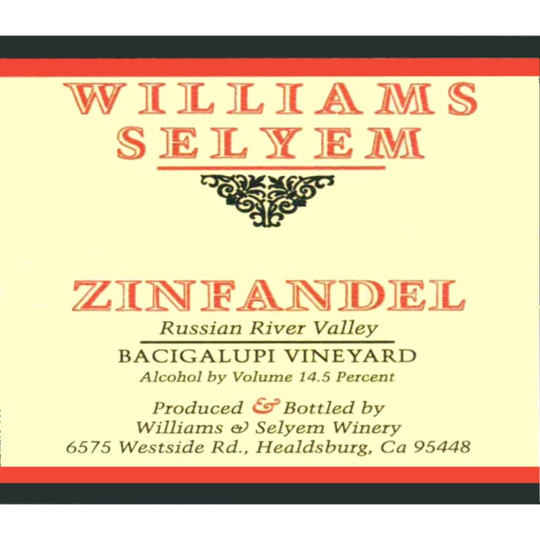 Flat front label of wine