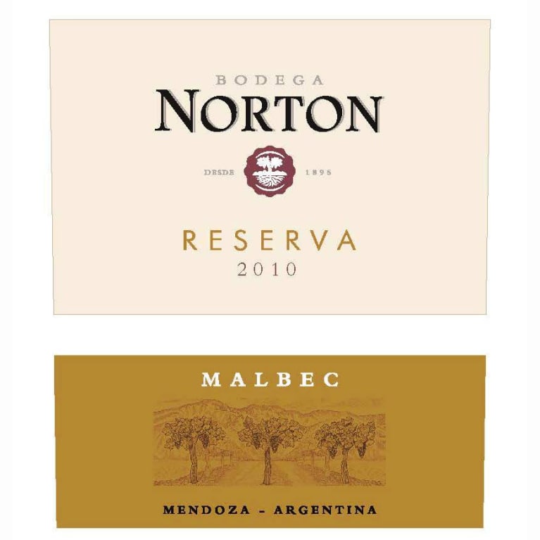 Bodega Norton Malbec Reserva 2010 Front Label