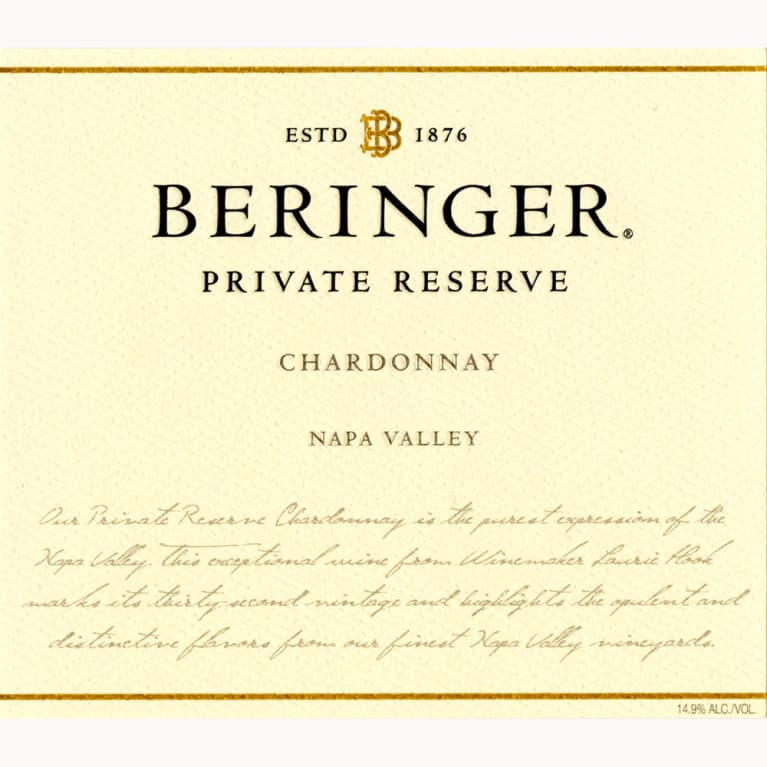 Beringer Private Reserve Chardonnay 2011 Front Label