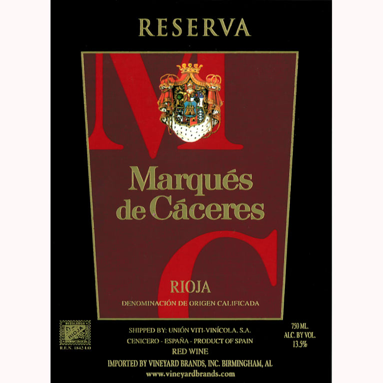 Flat front label of wine