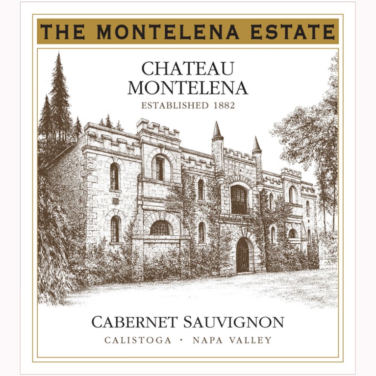 Flat front label of wine