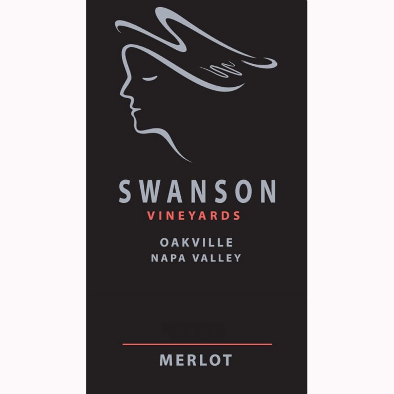 Flat front label of wine