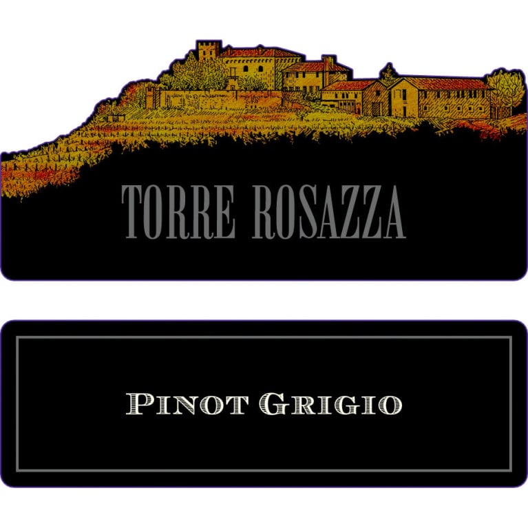 Flat front label of wine