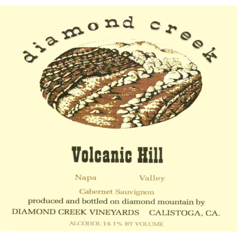 Flat front label of wine
