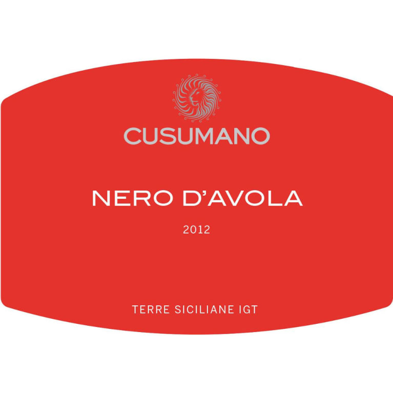 Flat front label of wine