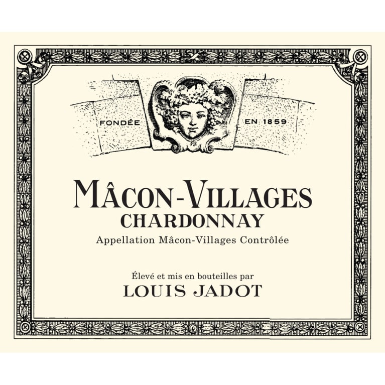 Flat front label of wine