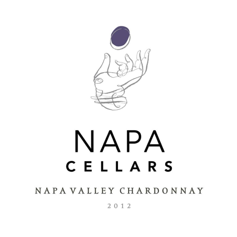 Flat front label of wine