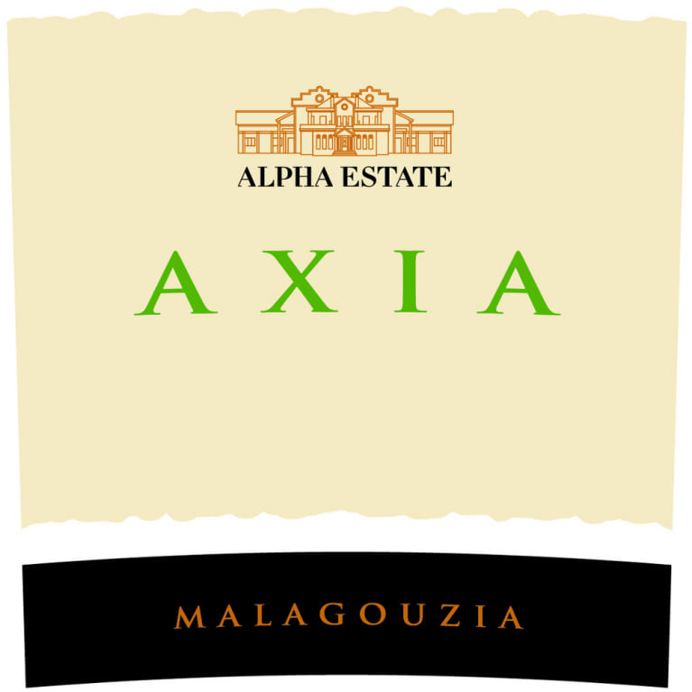 Flat front label of wine