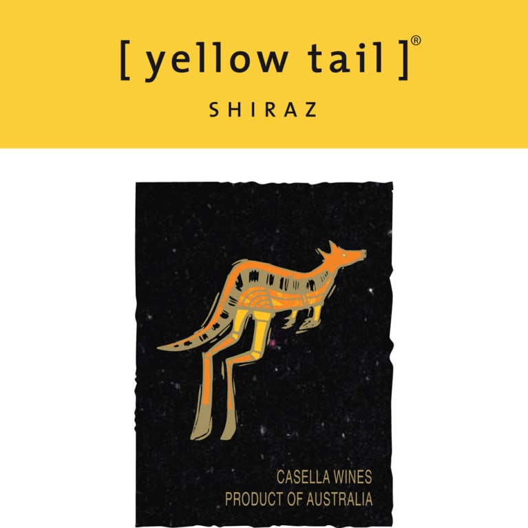 Flat front label of wine