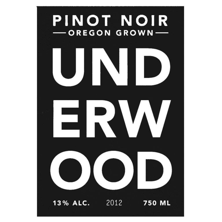 Flat front label of wine