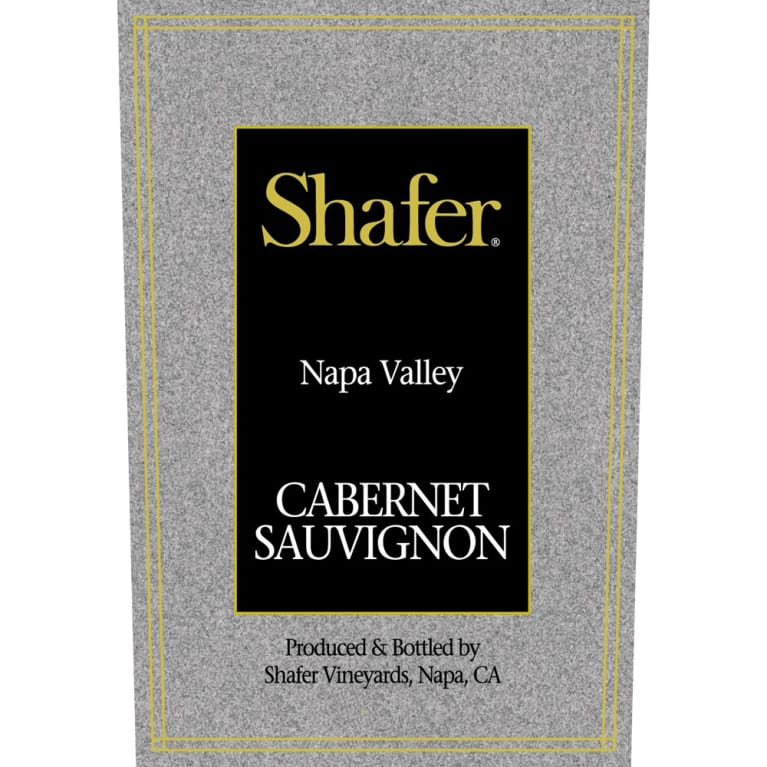 Flat front label of wine