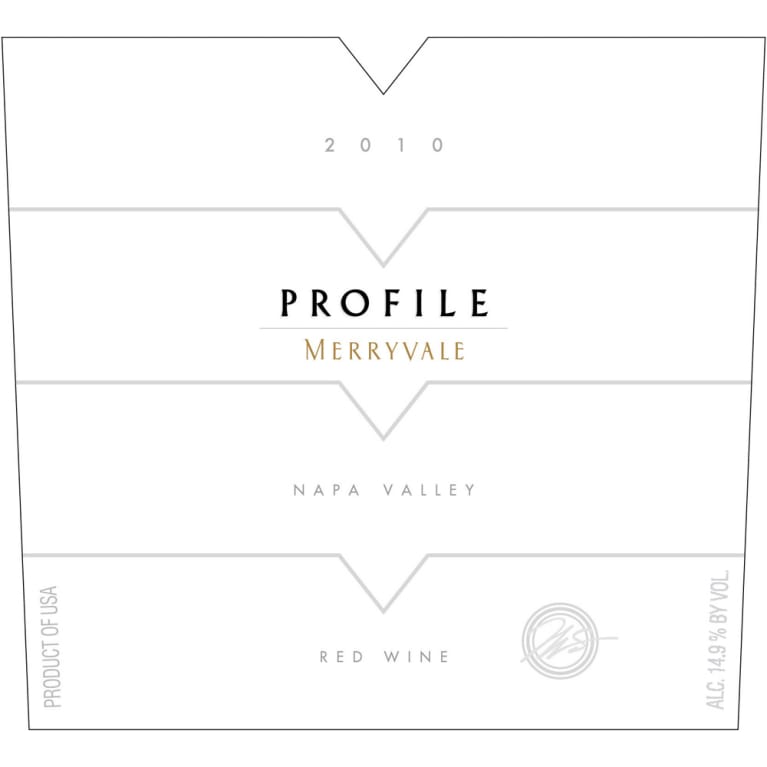 Flat front label of wine