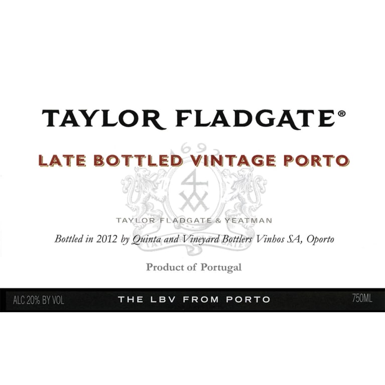 Flat front label of wine