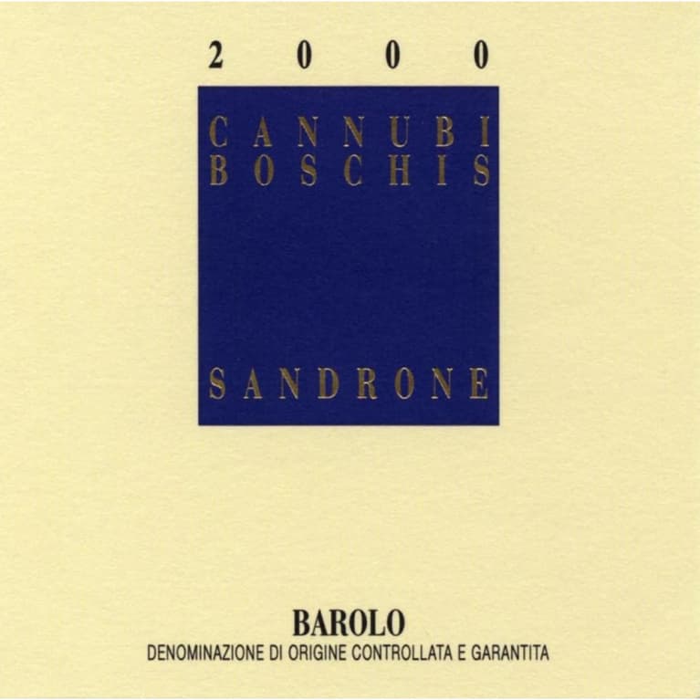 Sandrone Barolo Cannubi Boschis 2000 Front Label