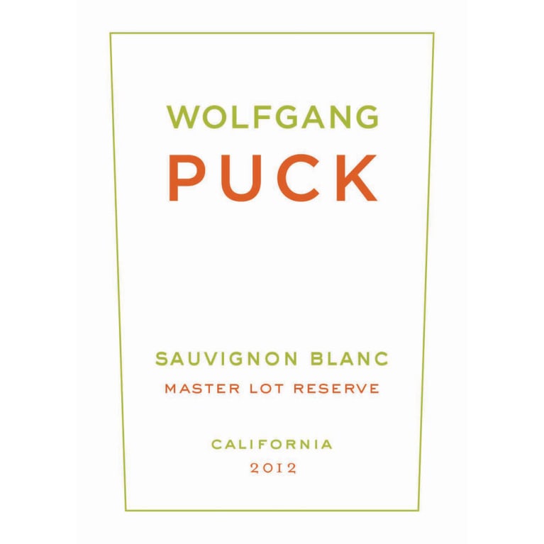 Flat front label of wine