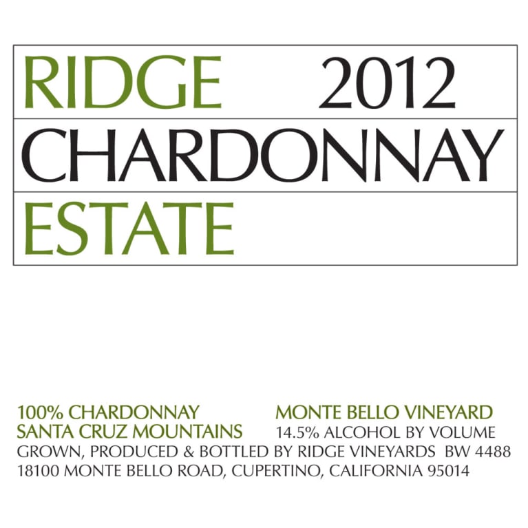 Flat front label of wine
