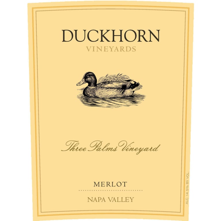 Duckhorn Three Palms Merlot 2011 Front Label