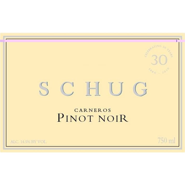 Schug Carneros Pinot Noir 2011 Front Label