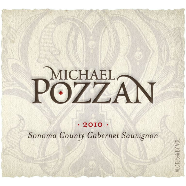 Flat front label of wine
