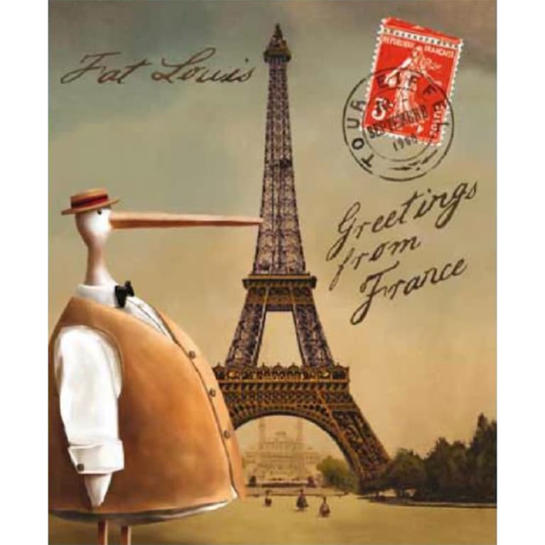 Flat front label of wine