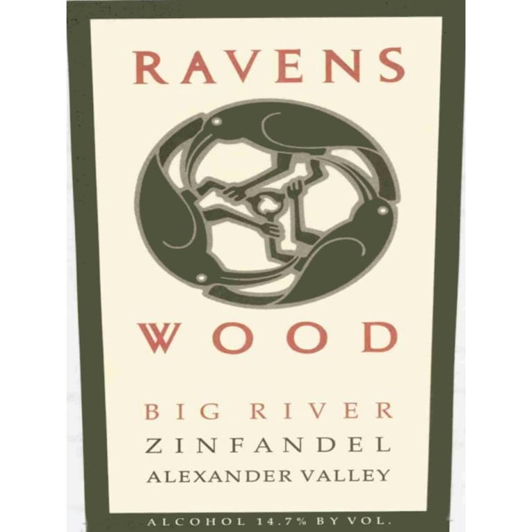 Flat front label of wine