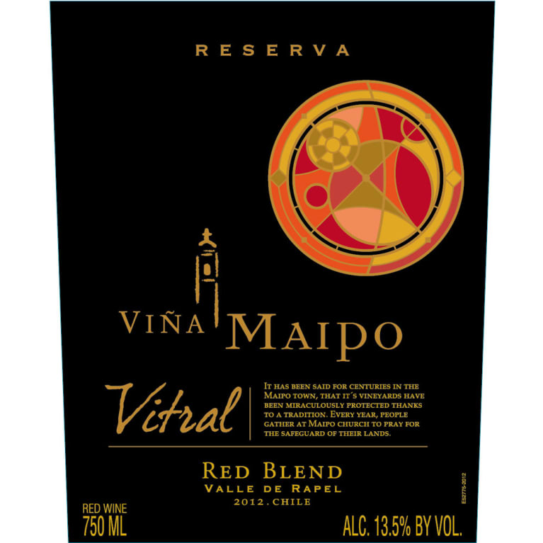 Flat front label of wine