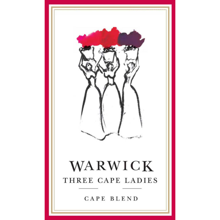 Flat front label of wine