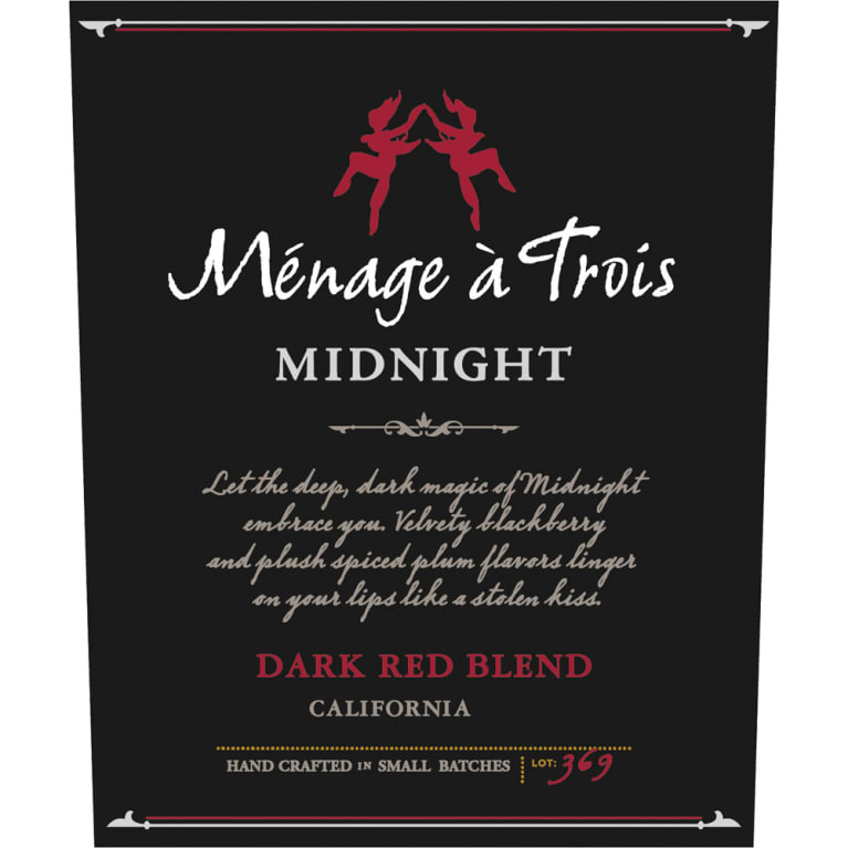 Menage a Trois Midnight Dark Red Blend 2013