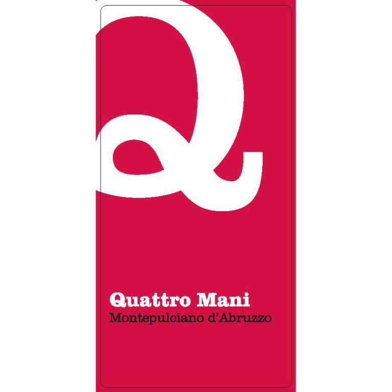 Flat front label of wine