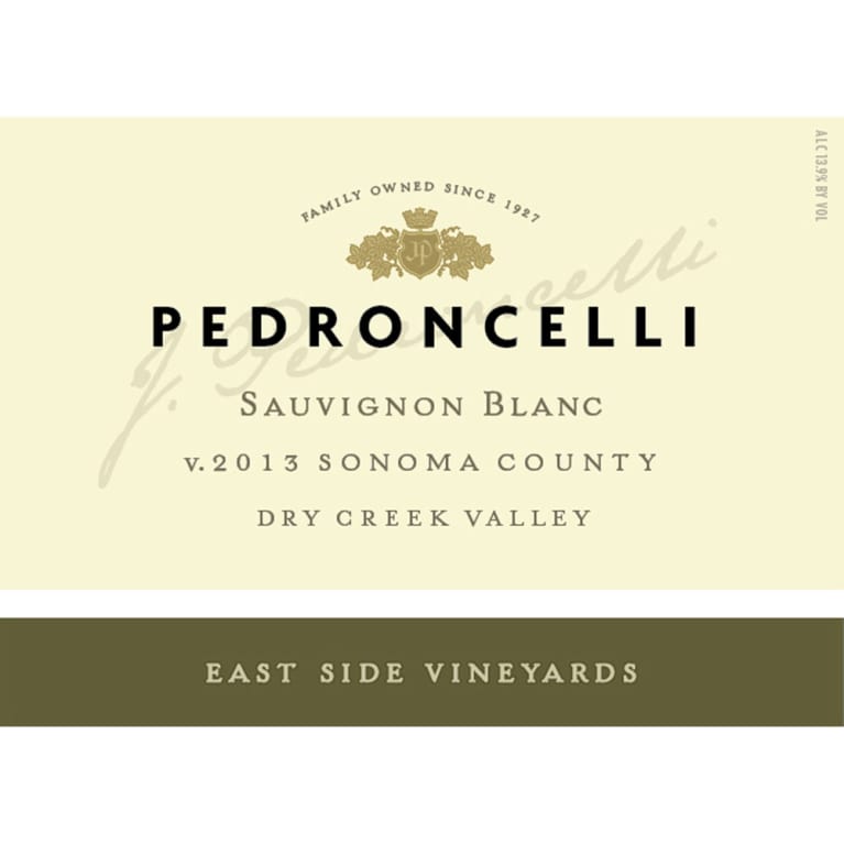 Flat front label of wine