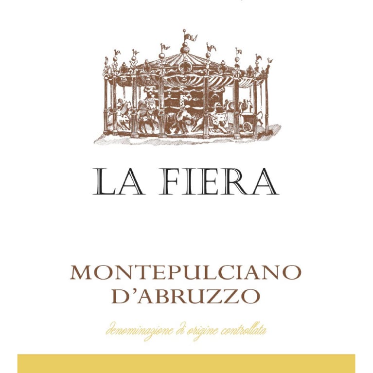 Flat front label of wine