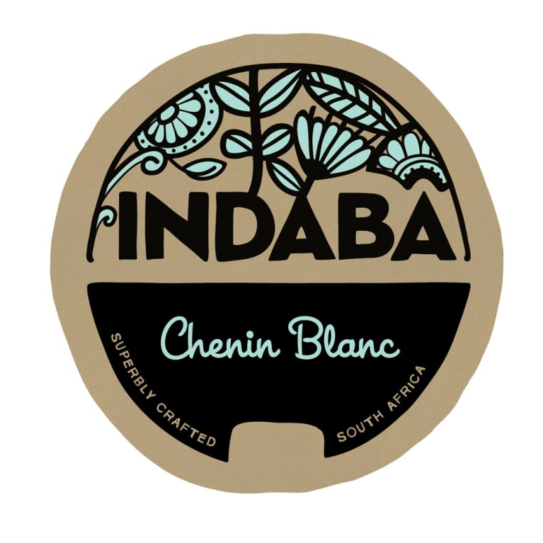 Flat front label of wine