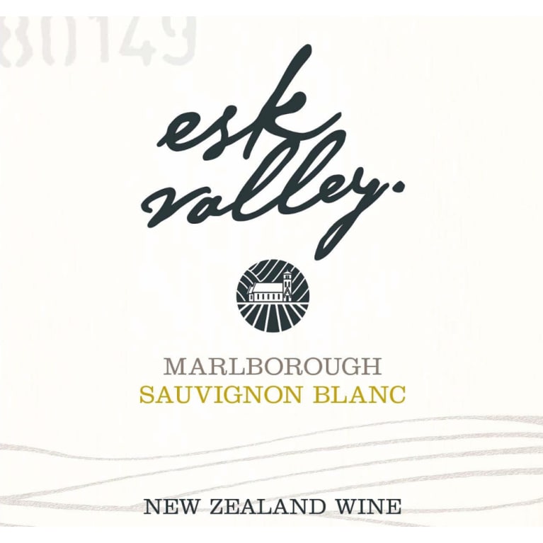 Flat front label of wine