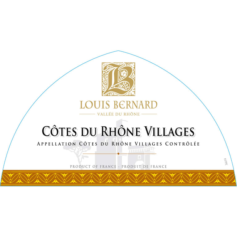 Flat front label of wine