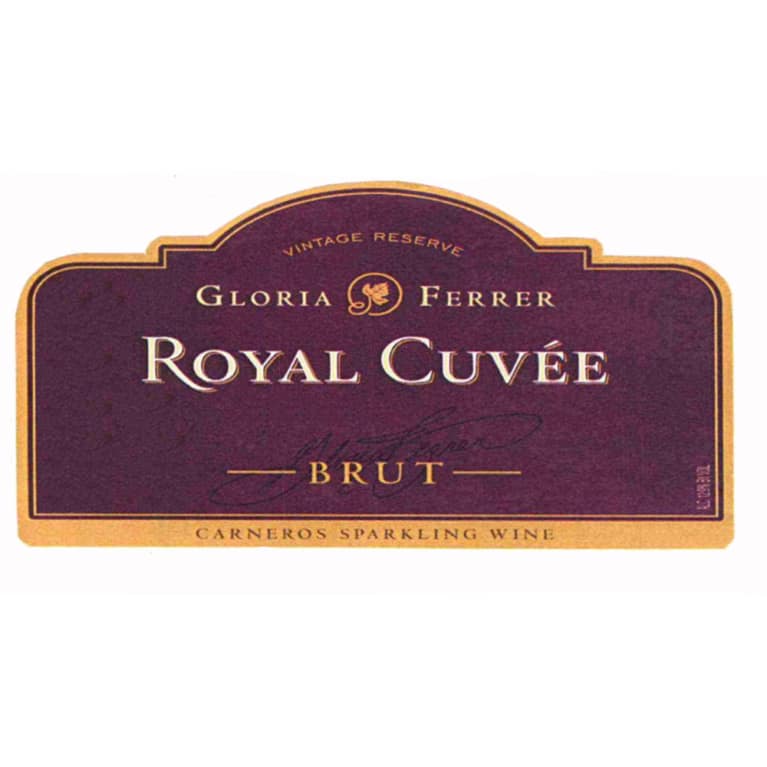Flat front label of wine