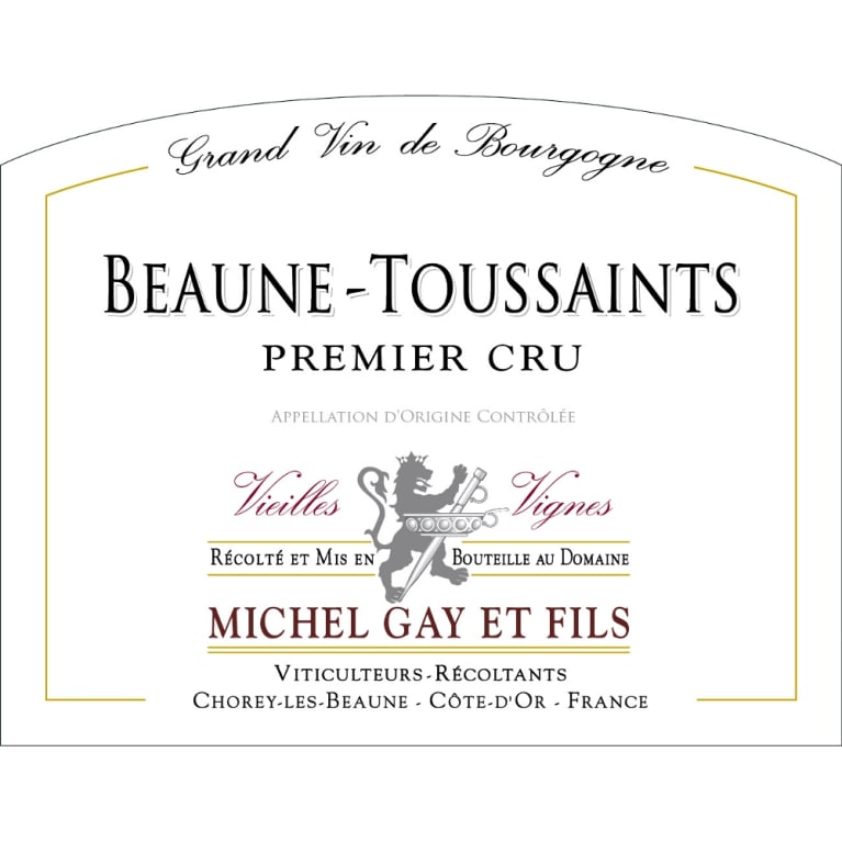 Flat front label of wine