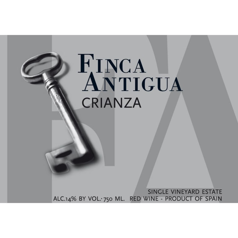Flat front label of wine