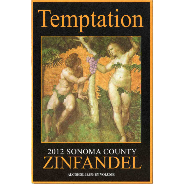 Alexander Valley Vineyards Temptation Zinfandel 2012 Front Label