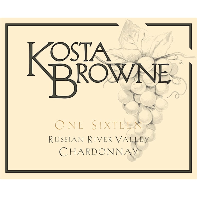 Flat front label of wine