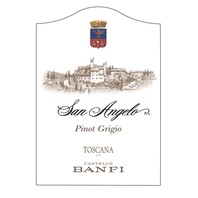 Flat front label of wine