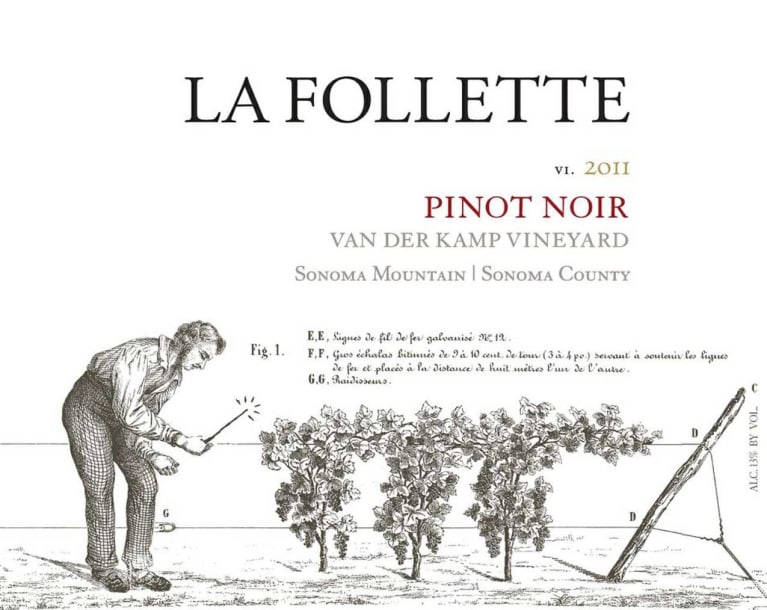 La Follette Van der Kamp Vineyard Pinot Noir 2011 Front Label