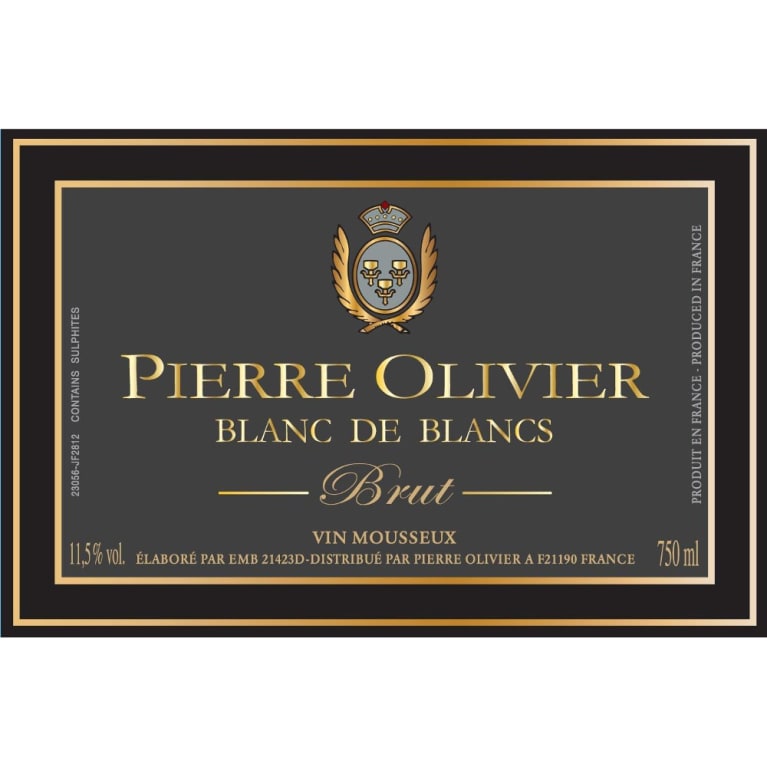 Flat front label of wine