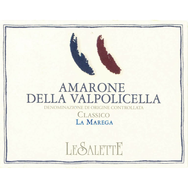 Flat front label of wine