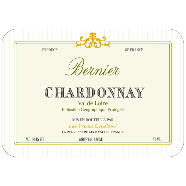 Flat front label of wine