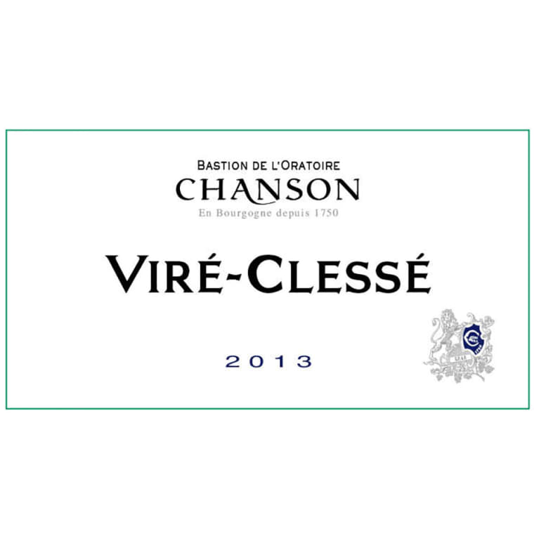 Chanson Pere & Fils Vire Clesse 2013 Front Label