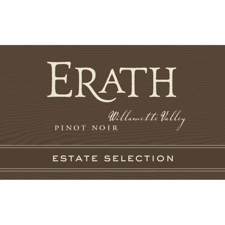 Flat front label of wine