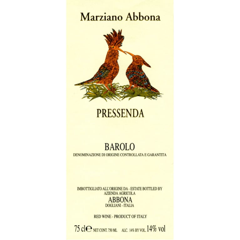 Abbona Pressenda Barolo 2010 Front Label