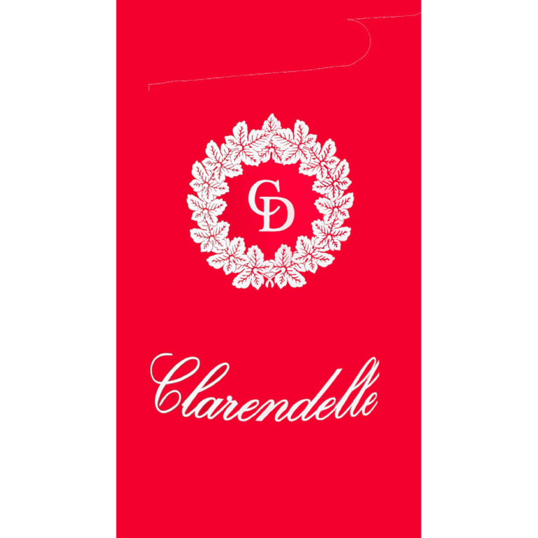 Flat front label of wine